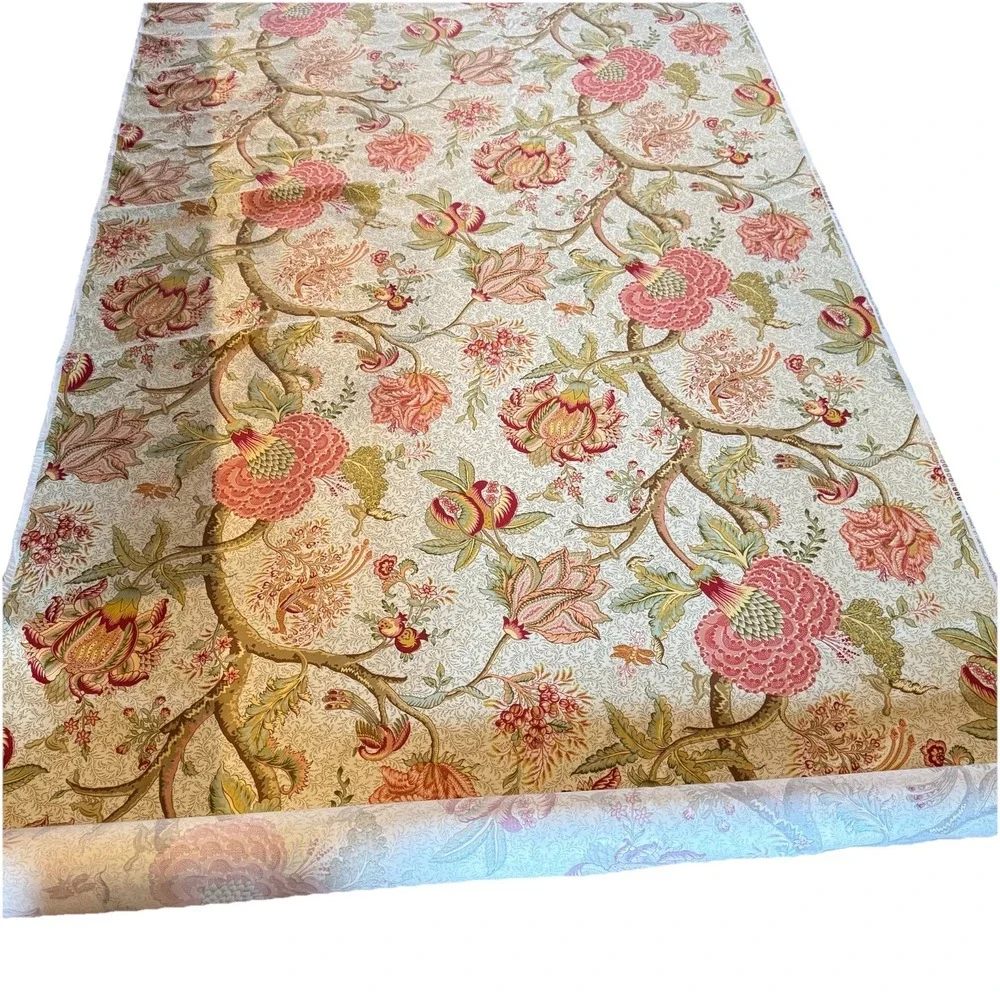 Vintage Richloom Jacobean Floral Fabric 25 Yds 55